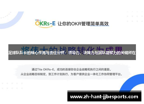 足球队队长的核心作用与责任分析:领导力、决策力与团队凝聚力的关键所在 足球队队长的核心作用与责任分析:领导力、决策力与团队凝聚力的关键所在